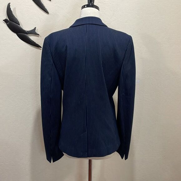 Lauren Ralph Lauren Navy Ponte Knit Pinstripe Jacket - XL - $195 - NEW! - Picture 7 of 15